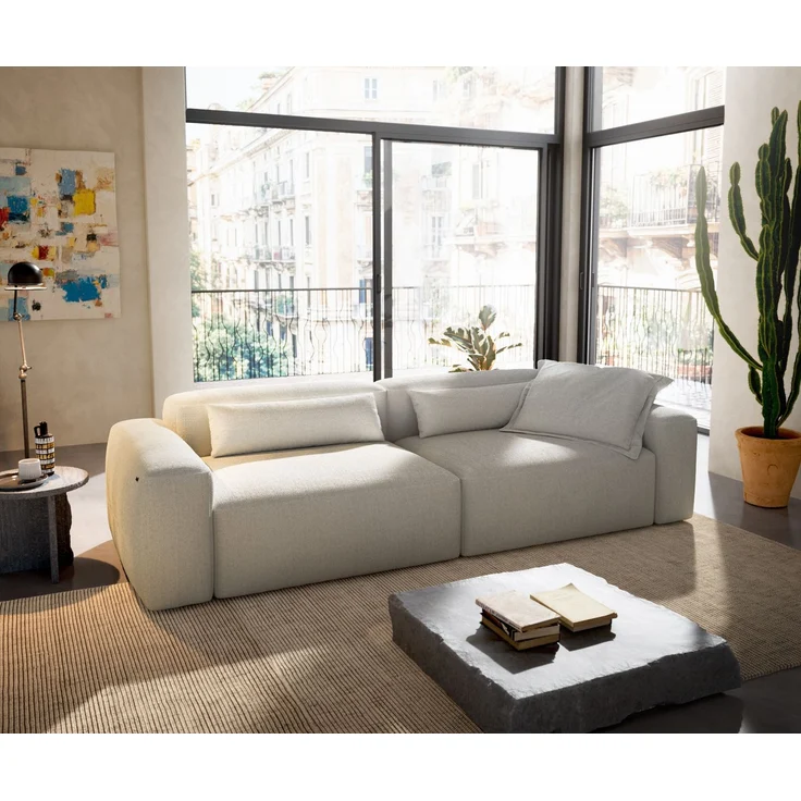 Big-Sofa Freestyle Pure 280x110 cm Bouclé Soft Beige – Bild 2