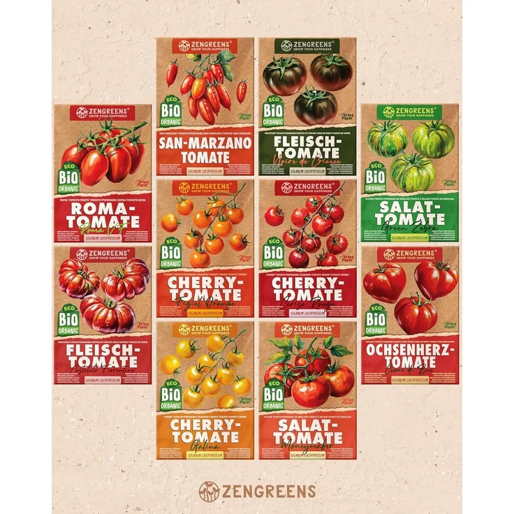 ZenGreens® - Bio Tomatensamen im 10er Set - 10 Tomaten Samen für den einfachen Anbau im Garten, Balkon oder Hochbeet - Pflanzensamen - Saatgut – Bild 7