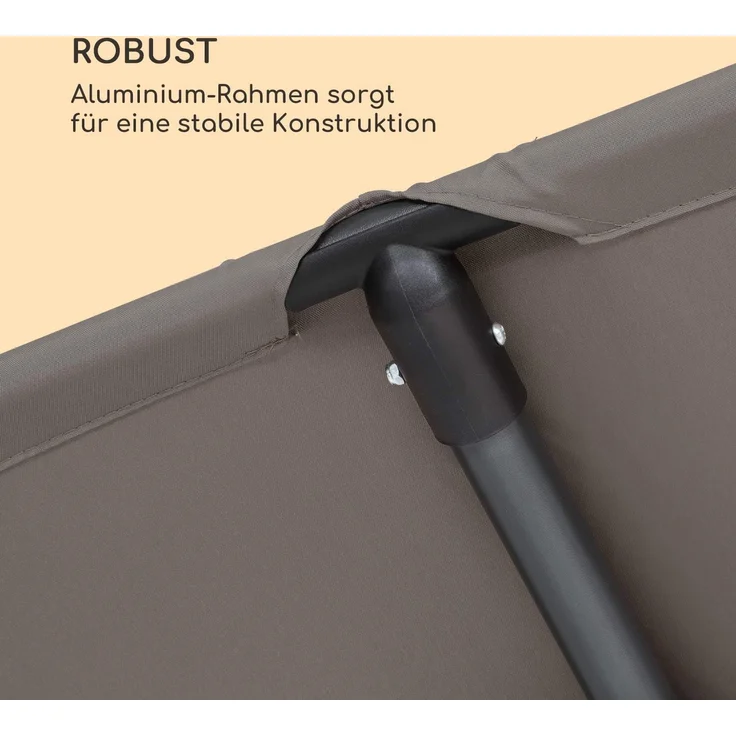 Flex-Shade XL Sonnenschirm 150x210 cm Polyester UV 50 dunkelgrau Dunkelgrau – Bild 5