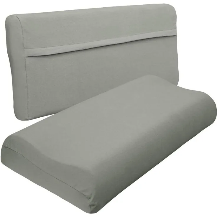 Traumschlaf Universal Bezug für Nackenstützkissen|L-XL, Höhe 11-14 cm| mittelblau