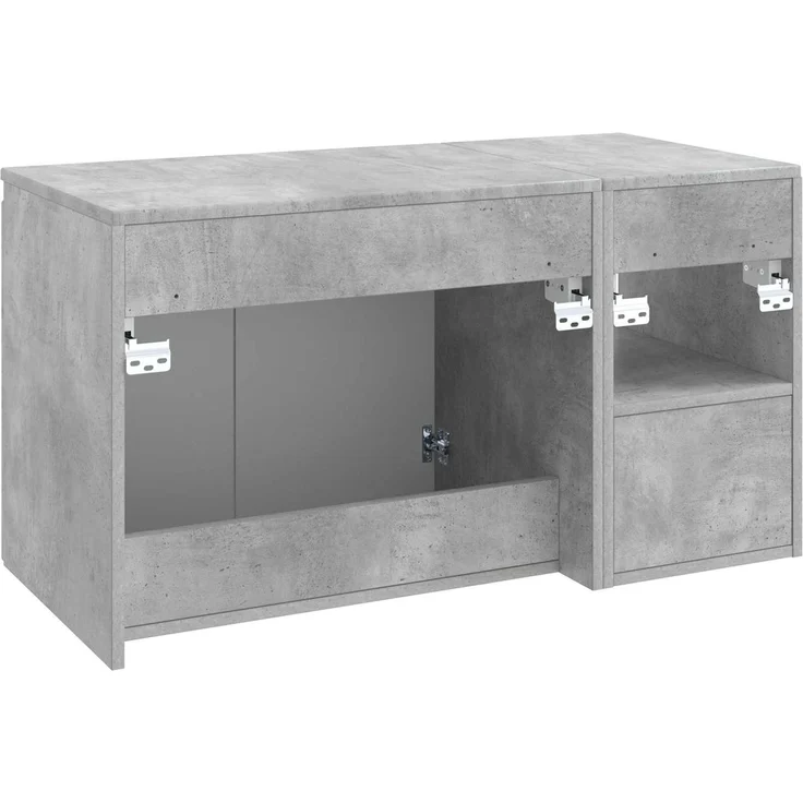 vidaXL Badezimmerschrank-Set 2 stk. Betongrau 92,5 x 44,5 x 50 cm 3404117 – Bild 6