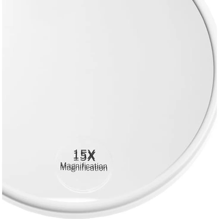 Fantasia Kosmetikspiegel, 15-Fach Vergrößerung, Premium Schminkspiegel Ø 13cm mit Saugnapf, Acryl Make-Up-Spiegel für zuhause und unterwegs, innen Ø 12,0cm – Bild 3