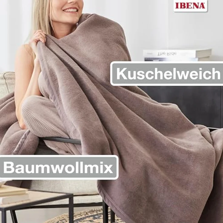 Kniedecke Uni Kniedecke Luxus, IBENA, unifarbenes Design – Bild 3