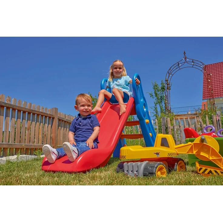 Big 'Fun-Slide' Rutsche, rot/blau, 164 x 73 x 116 cm, ab 3 Jahren, höhenverstellbar, zusammenklappbar – Bild 9