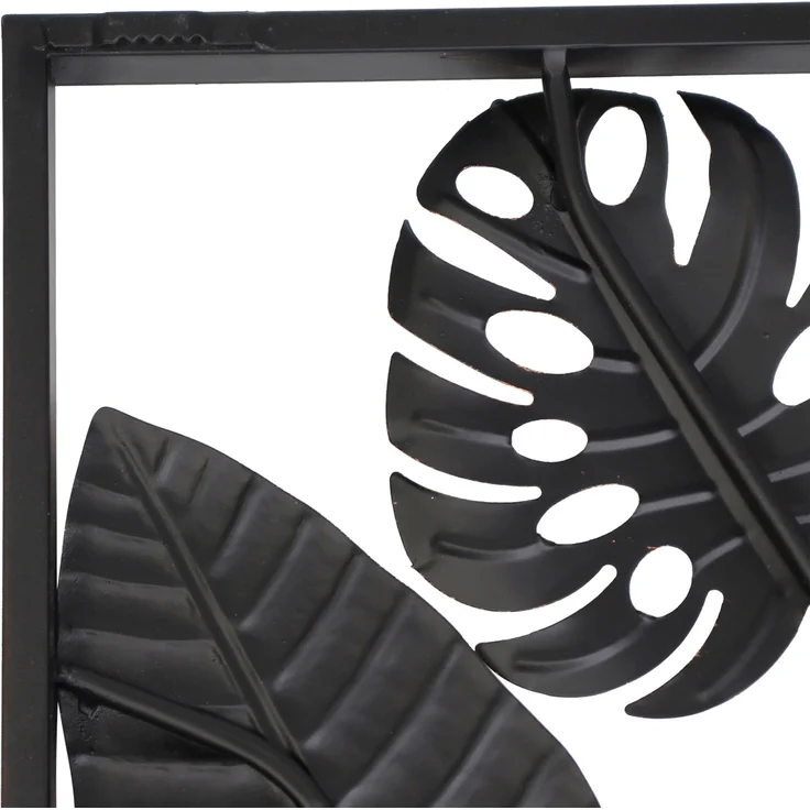 Metallbild Blätter Wandbild Bild Wanddeko Wohnzimmer Metall Dekoration Dekobild – Bild 5