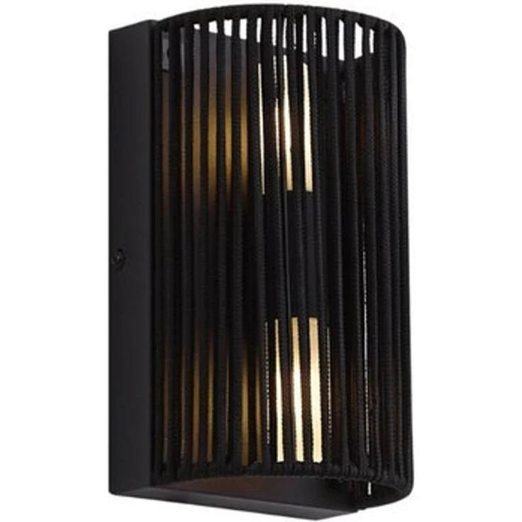 Qazqa Außen-Wandleuchte Jayla, ohne Leuchtmittel, G9, Schwarz, Japandi, Seil, 2-flammig – Bild 4