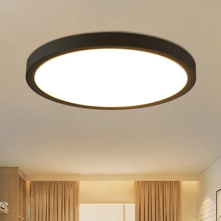Nettlife LED Deckenleuchte 15W Badlampe Warmweiß Flach Ø22cm, Energie sparen, LED fest integriert, Warmweiß, für Küche Schlafzimmer