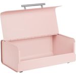 mDesign Brotkasten Brotkorb Brotbox Aufbewahrung Deckel Organizer Metall Rosa