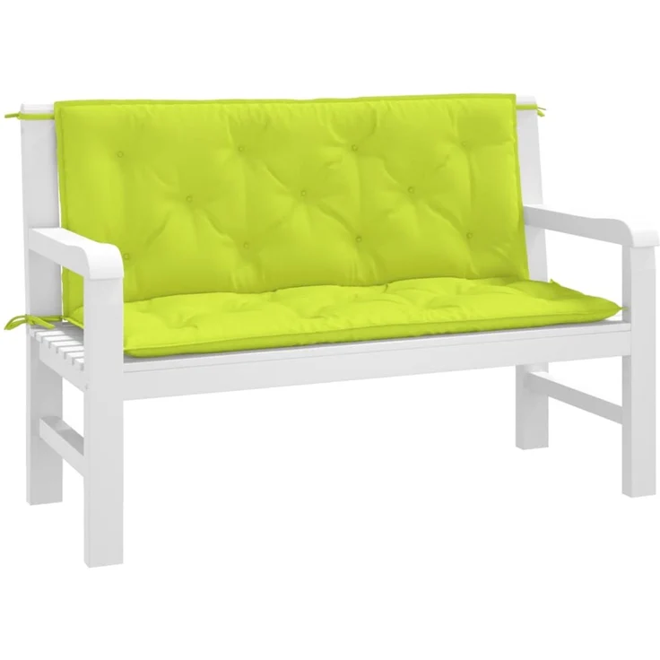 vidaXL Gartenbank-Auflagen 2 Stk. Hellgrün 120x50x7 cm Oxford-Gewebe 361689 – Bild 2