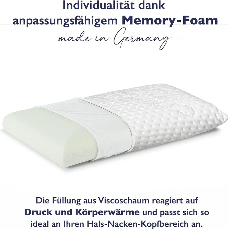 FMP Matratzen Manufaktur Kopfkissen, Cashmerebezug, 65x38 cm – Bild 2