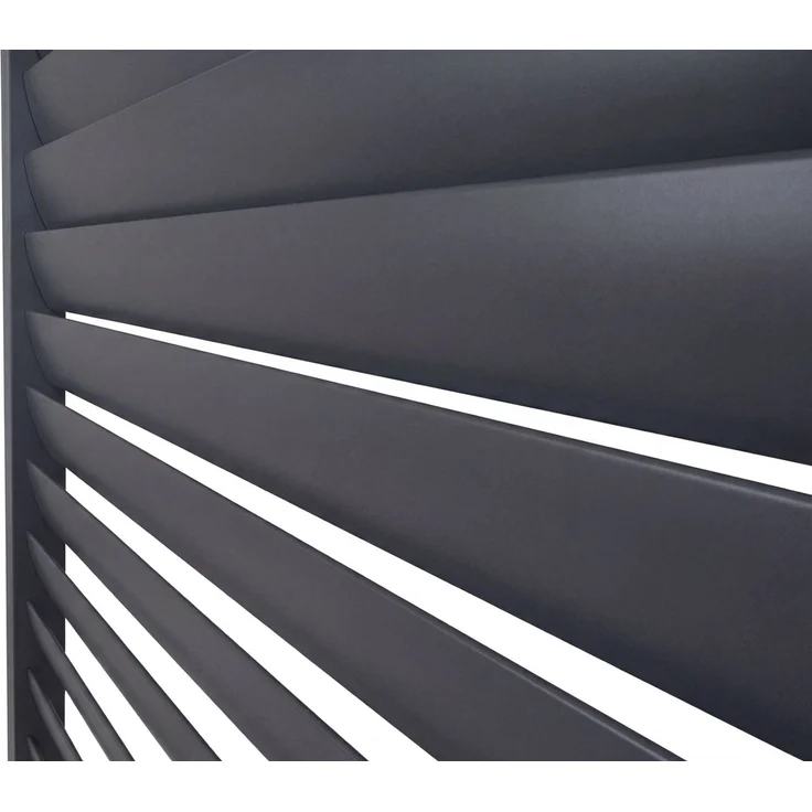 Lamellenwand für Pergola HWC-P65, Lamellenpaneel Modul Paneel Seitenwand, Aluminium 220x90cm ~ anthrazit – Bild 4