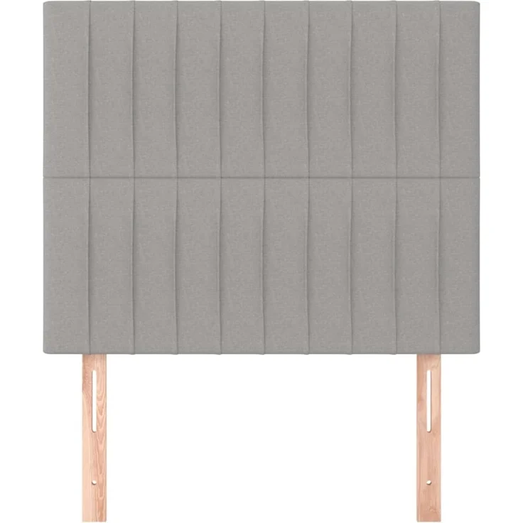 vidaXL Kopfteile 2 Stk. Hellgrau 100 x 5 x 78/88 cm Stoff 3116560 – Bild 3