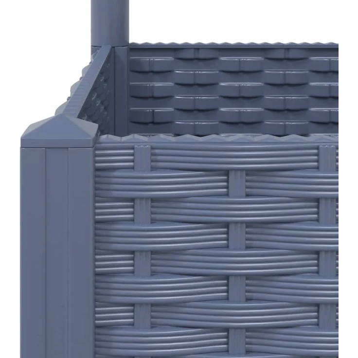 vidaXL Garten-Pflanzgefäß mit Spalier Blaugrau 40 x 40 x 136 cm PP 318249 – Bild 7