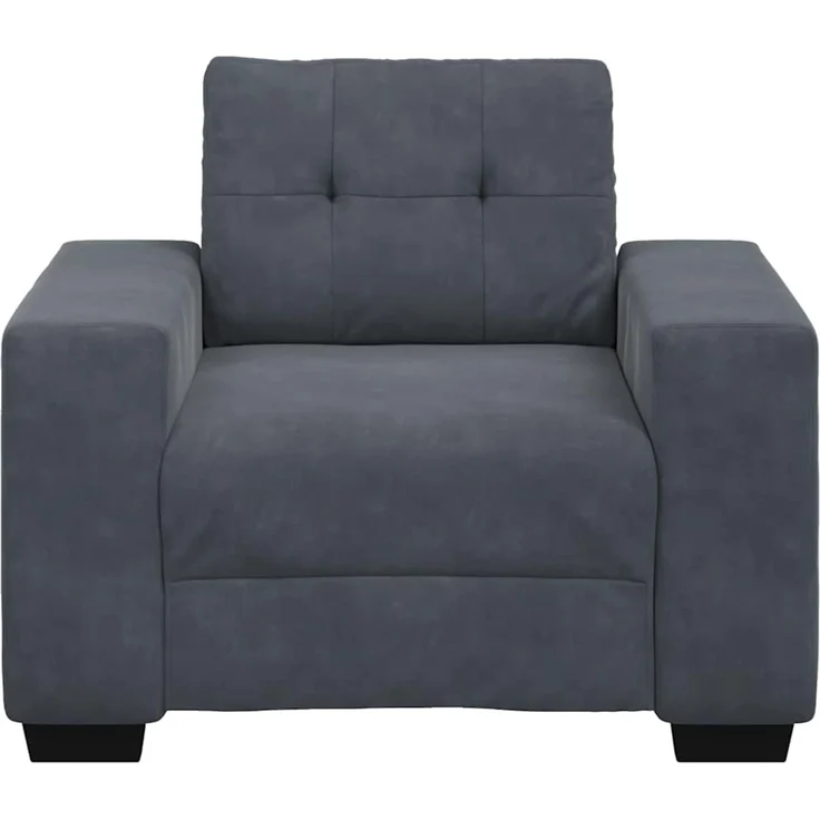 vidaXL Sessel Dunkelgrau 100x78x80 cm Samt 4105099 – Bild 4