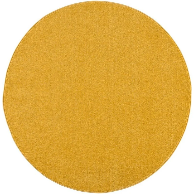 Sanat Teppich Uni, rund, Höhe: 13 mm, robuster Kurzflorteppich, große Farbauswahl – Bild 2