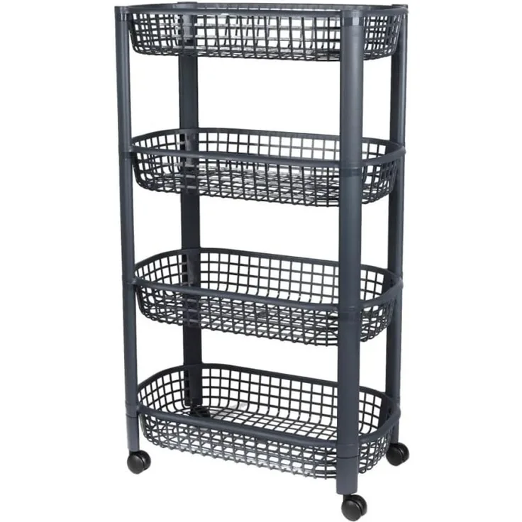 Urban Living 4-Etagen Transportwagen Allzweckwagen 51066 Grau