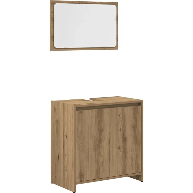 vidaXL 4-tlg. Badmöbel-Set Artisan-Eiche Holzwerkstoff 3328556 – Bild 8