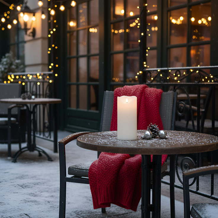 Star XXL Outdoor LED-Kerze GRAND 40 cm - realistische 3D-Flamme mit Flackereffekt, 6-Stunden-Timer, warmweißes Licht, große und wetterfeste Deko-Stumpenkerze für Innen- und Außenbereiche – Bild 10