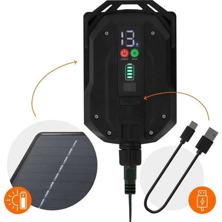 ECD Germany LED-Lichterkette Weihnachtsbeleuchtung Weihnachtslichterkette Christbaumbeleuchtung, Cluster Lichterkette 560 LEDs 11m für Innen & Außen Warmweiß – Bild 3