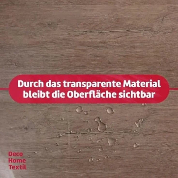 DecoHomeTextil Heimtextilmanufaktur Tischdecke Transparente Folie Schutzfolie abwaschbar 0,3 mm Eckig – Bild 4