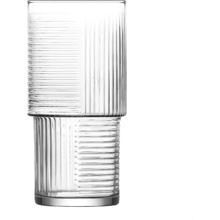 LAV Helen 3-teiliges Gläser-Set - Elegantes Riffle-Design 515 ml