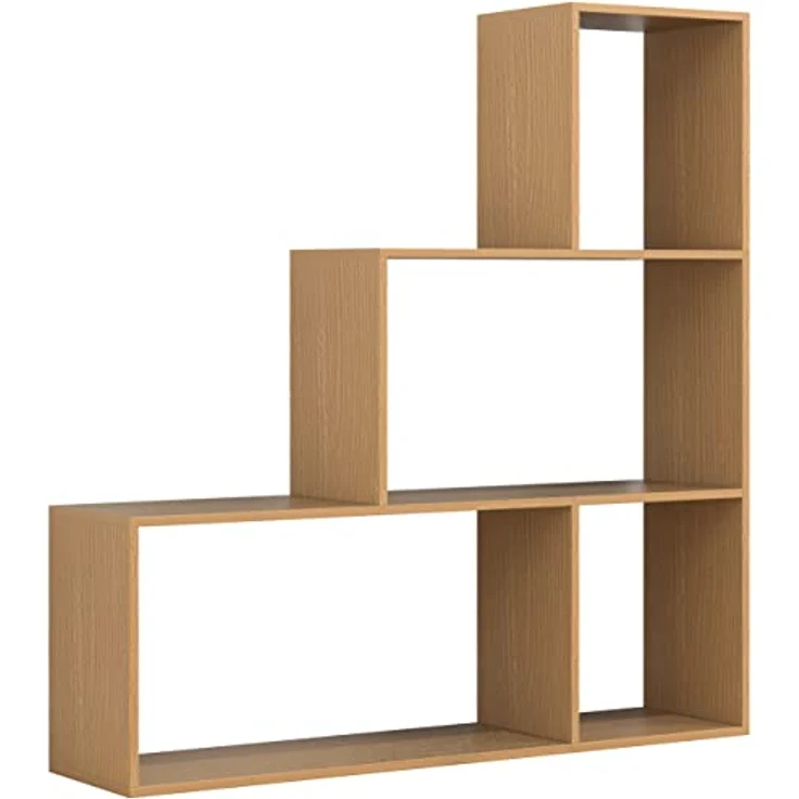 MID.YOU Regal Dubila, Bücherregal aus Holzwerkstoff in Buche, 117x123x29 cm, stehend – Bild 4