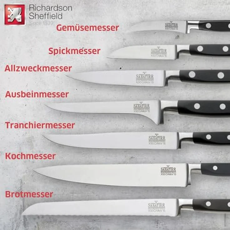 Richardson Sheffield V SABATIER Messerblock 9-teilig – Bild 5