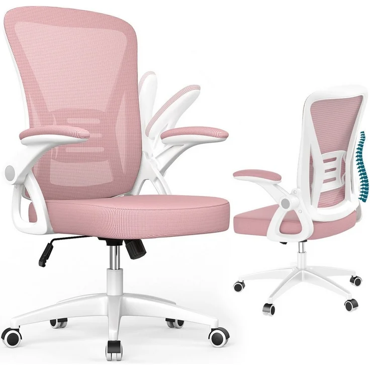ZAISZE Bürostuhl Bürostuhl – Ergonomischer Sitz – Sessel mit 90° klappbarer Armlehne (Platz sparen), Lordosenstütze – höhenverstellbar – Bild 1