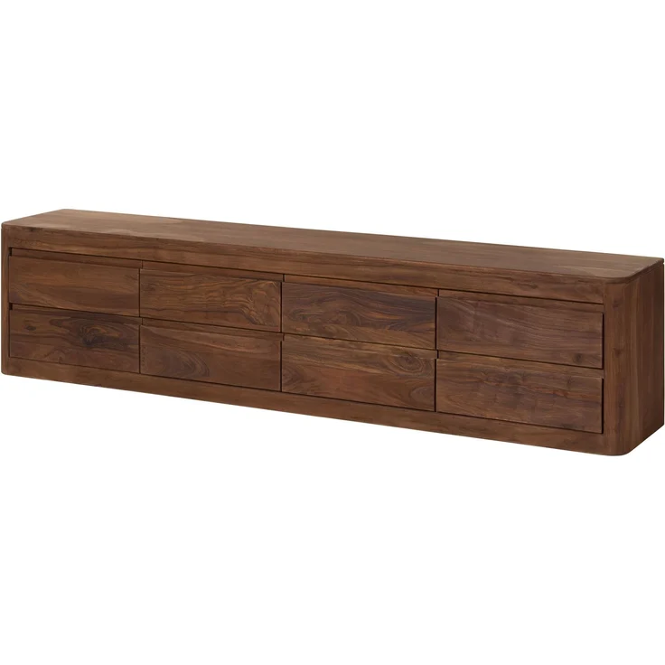 TV-Board Sheesham 220 x 40 x 50 smoked cherry gebeizt TORONTO #166 – Bild 1