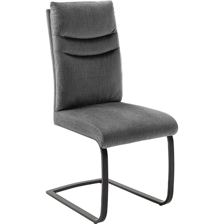 Freischwinger >GIBARA< (2er-Set) mit Griff, Bezug anthrazit - 46x105x62 (BxHxT) – Bild 3