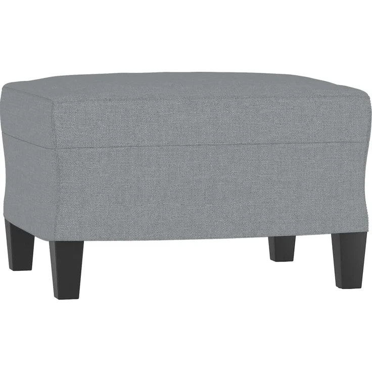 vidaXL Sessel mit Hocker Hellgrau 60 cm Stoff 3201143 – Bild 2