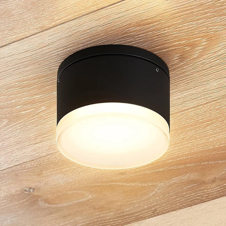 Lindby Außen-Wandleuchte Mathea, 1 x 8,2 W LED, warmweiß – Bild 2