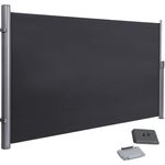 Songmics Seitenmarkise, Polyester 280g/m² anthrazit, 160x300 cm