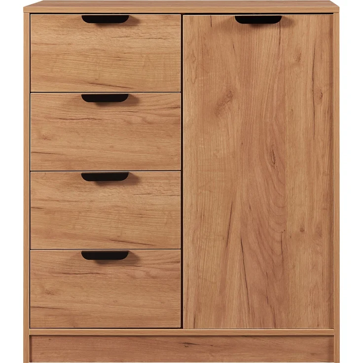 Kommode Varkaus 90x80x40 cm Eichenoptik [en. casa] – Bild 5