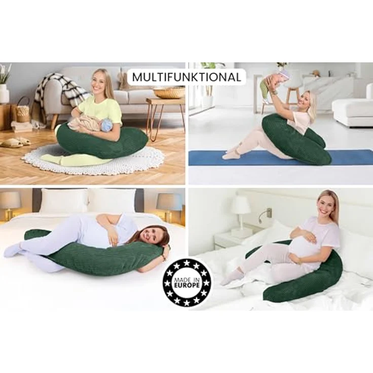 Amilian Stillkissen XXL 170 cm - Schwangerschaftskissen, Seitenschläferkissen, Pregnancy Pillow mit abnehmbarem Bezug, Schlafkissen für Seitenlage, Lagerungskissen für Schwangere & Stillzeit - Stillhilfe – Bild 6