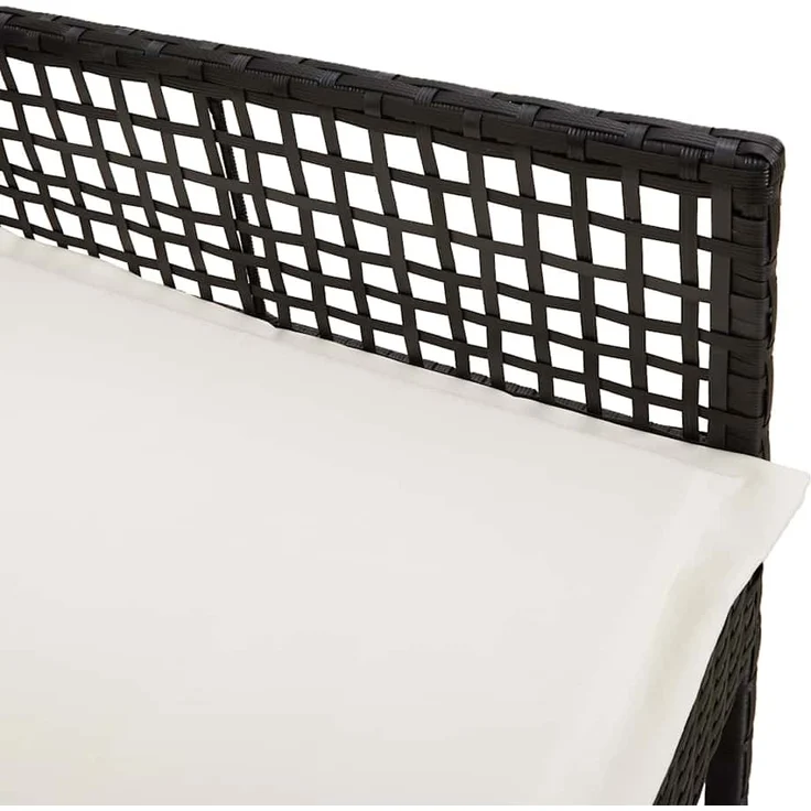 vidaXL Gartenstuhl 2 pcs Schwarz 55 x 53 x 85 cm Poly-Rattan 42003445 – Bild 8