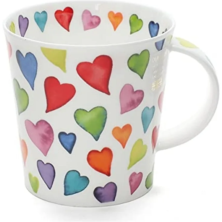 DUNOON Becher Cairngorm Mish Mash 0,48 l Fine Bone China Porzellan 480 ml Tasse Moderne Kaffeetasse mit farbenfrohem Design | Großes Fassungsvermögen | Hochwertige Qualität Spülmaschinenfest