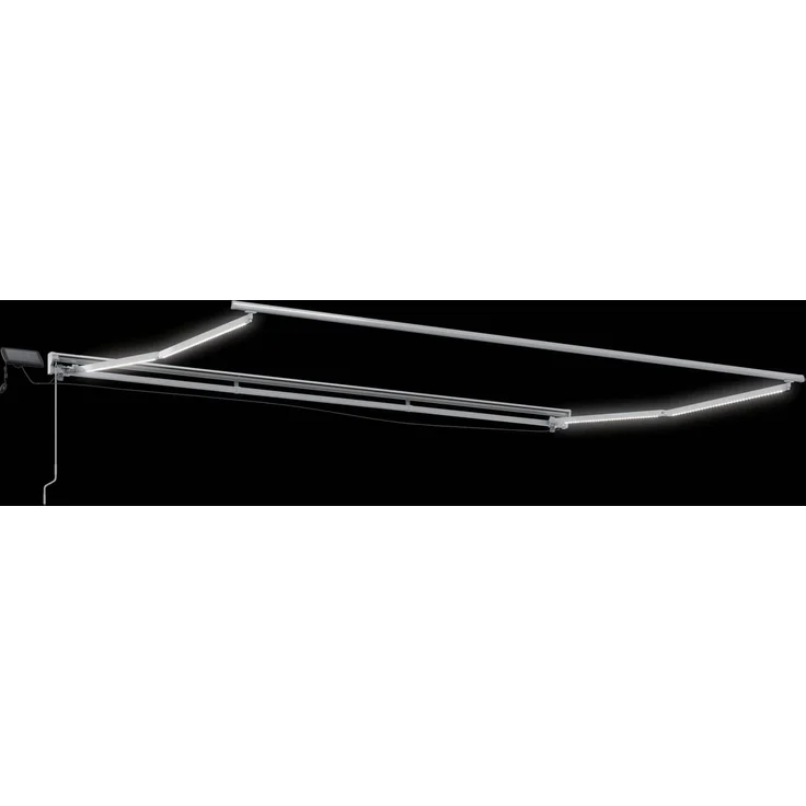 vidaXL Manueller Markisenrahmen mit LEDs Weiß 4,5 × 3 m 3420662 – Bild 3