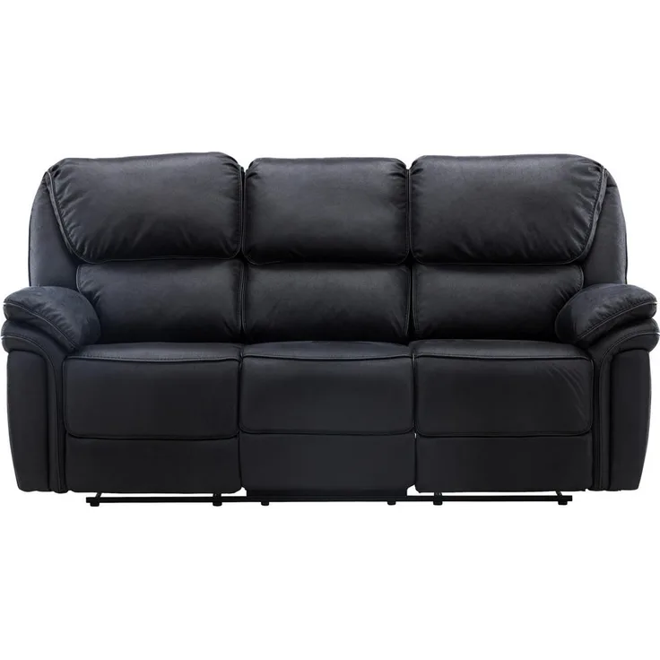Livetastic 3-Sitzer-Sofa, Schwarz, Kunststoff und Textil, 228x103x99 cm für Wohnzimmer