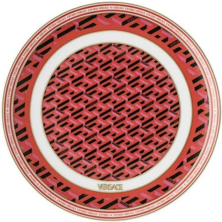 Rosenthal Versace La Greca Signature Red Brotteller 17 cm – Bild 2