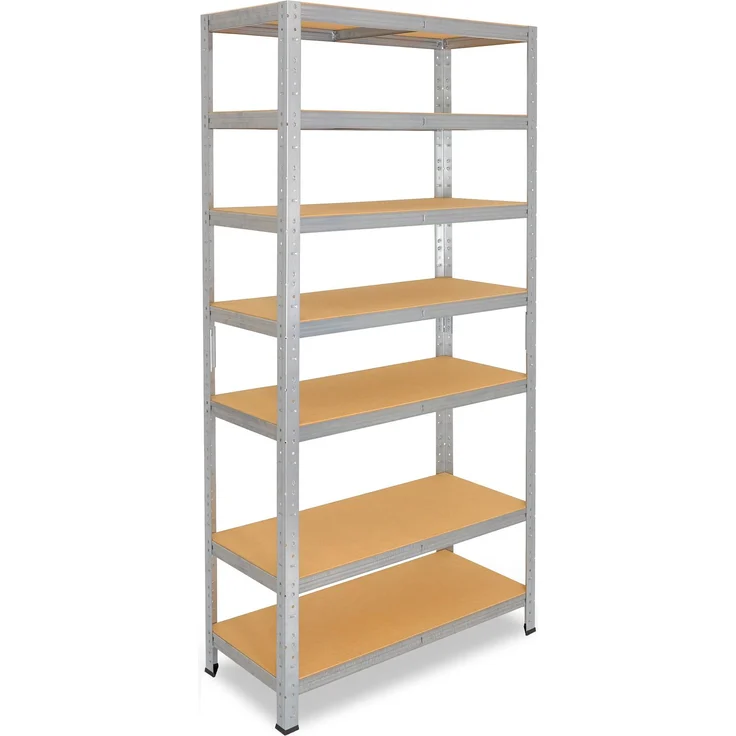 shelfplaza HOME 200x45x50 cm Schwerlastregal in grau-verzinkt mit 7 Böden und 125 kg Traglast pro Boden – Bild 1