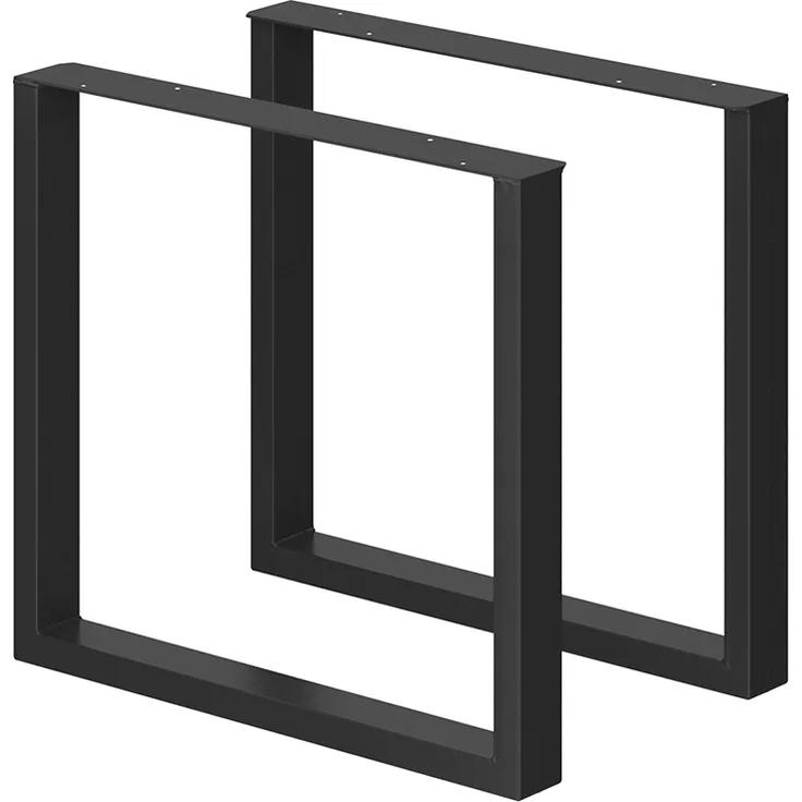 Tischbeine Schwarz 80 x 72 cm Quadratisch Vicco