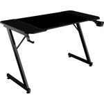 Mars Gaming MGD-X120, Gaming-Schreibtisch Ergonomisch, Oberfläche aus Karbonfaser, Metallrahmen, XXL-Mauspad, Kopfhörer- und Getränkehalterung, Kabelmanagement, Gaming-Tisch 120x60 cm, Schwarz