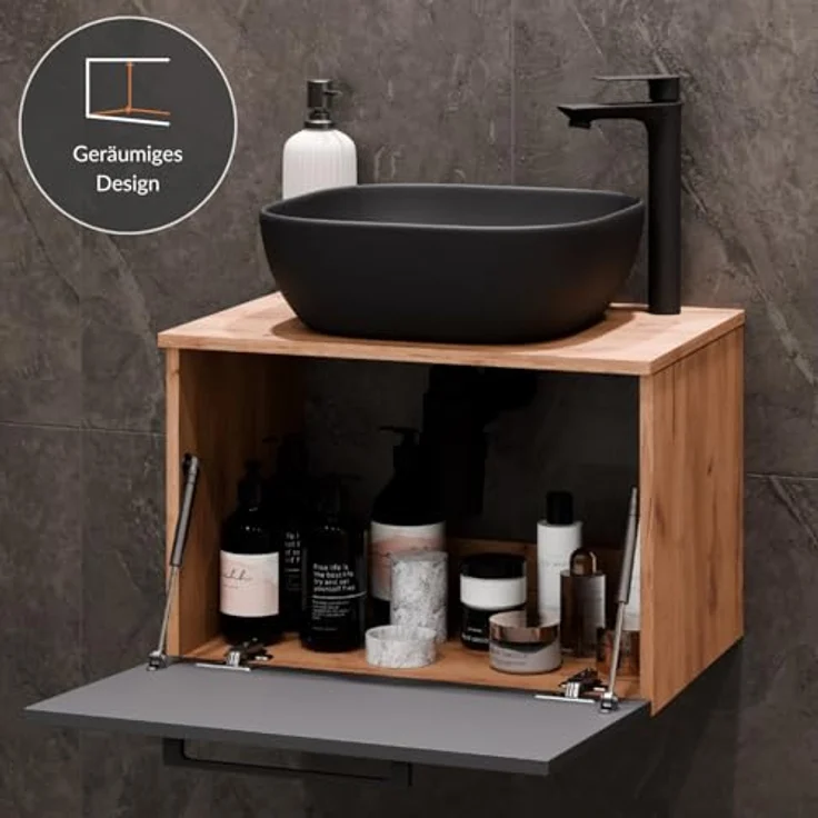 Planetmöbel Badmöbel-Set Astra, (Badezimmer Möbel im modernen Design, 2-St), Badezimmer Möbel im modernen Design – Bild 6