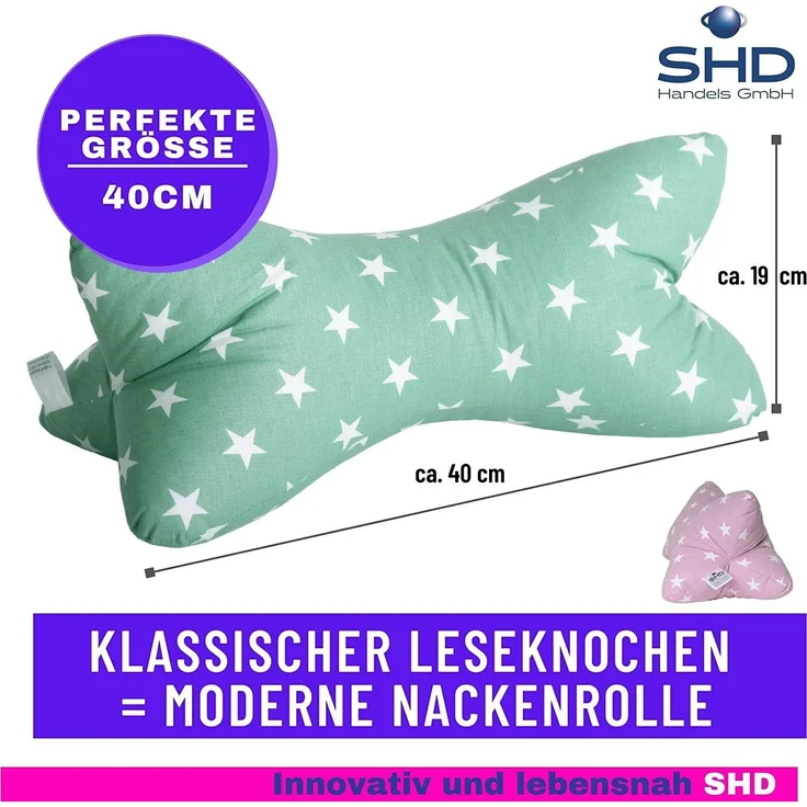 Original Dr. Berger Leseknochen Stern Grün 40 x 18 cm – Bild 2