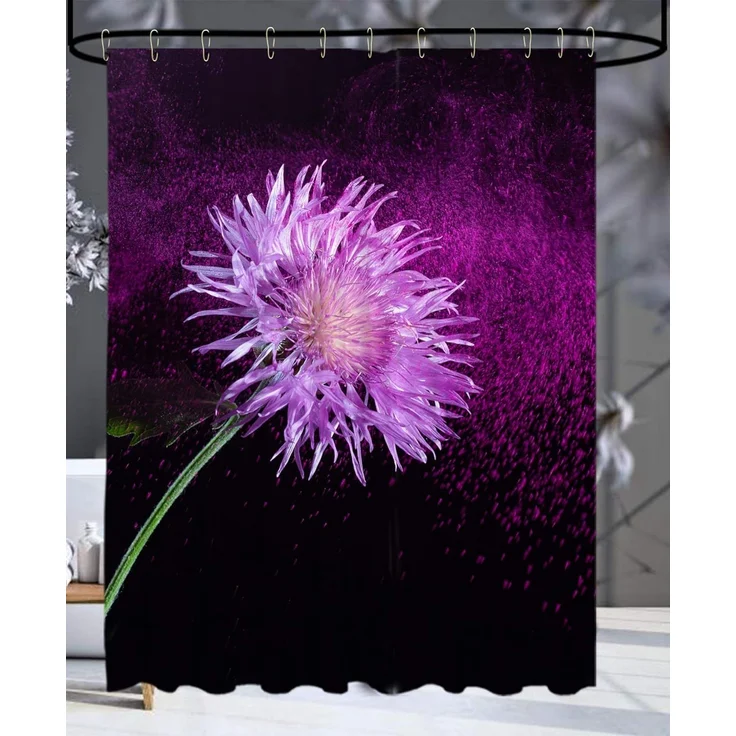 Sanilo Duschvorhang Purple Dust 180 x 200 cm, 100% wasserdicht, Anti-Schimmel-Effekt, hochwertige Qualität – Bild 2