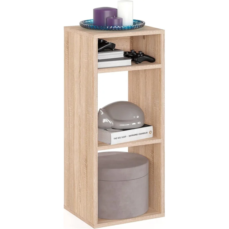 KOMTO Bücherregal RIM2 Regal Klein Standregal Würfelregal Büroregal, Bücherschrank für Kinderzimmer Regal Wohnzimmer 33,8 х 30,7 х 80,4 cm – Bild 1