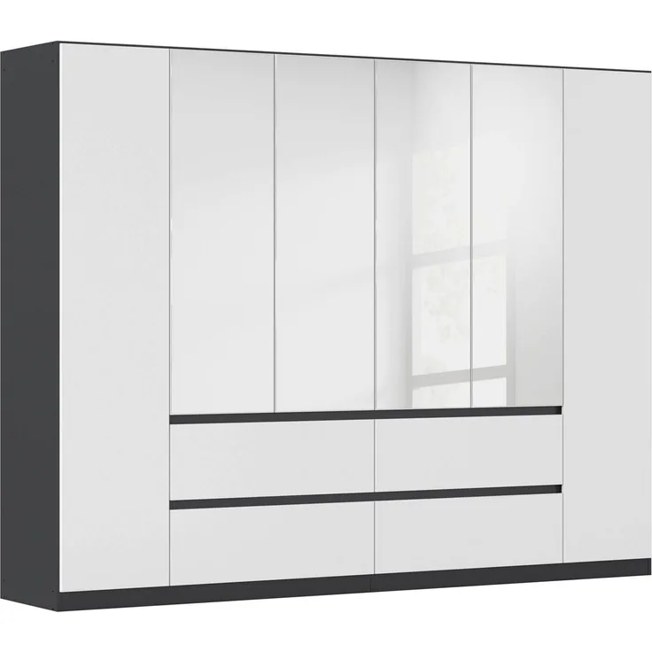 rauch Drehtürenschrank Schrank Garderobe MAINZ Breiten 91/136/181/226/271/315/360, Höhe 210cm (3 verschiedene Ausstattungen BASIC/CLASSIC/PREMIUM (inkl. SOFT-CLOSE) grifflose Front, Außentüren mit Push-to-Open Funktion MADE IN GERMANY