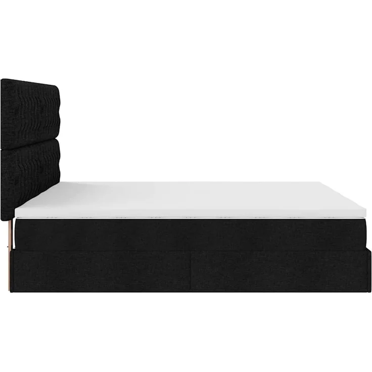 vidaXL Ottoman-Bett mit Matratzen Schwarz 200x200 cm Stoff 3313722 – Bild 9