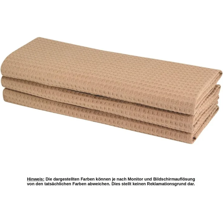 Engelland Geschirrtuch Poliertuch, (Vorteils-Set, 6-tlg, Waffel-Pique), 100 % Baumwolle, integrierte Aufhängeschlaufe, 70 x 50 cm – Bild 3